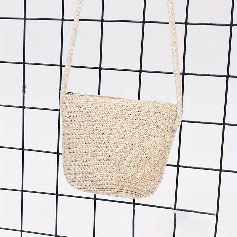Boho Style Straw Crossbody Bag for Women