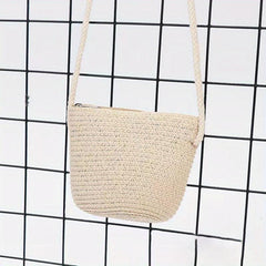 Boho Style Straw Crossbody Bag for Women