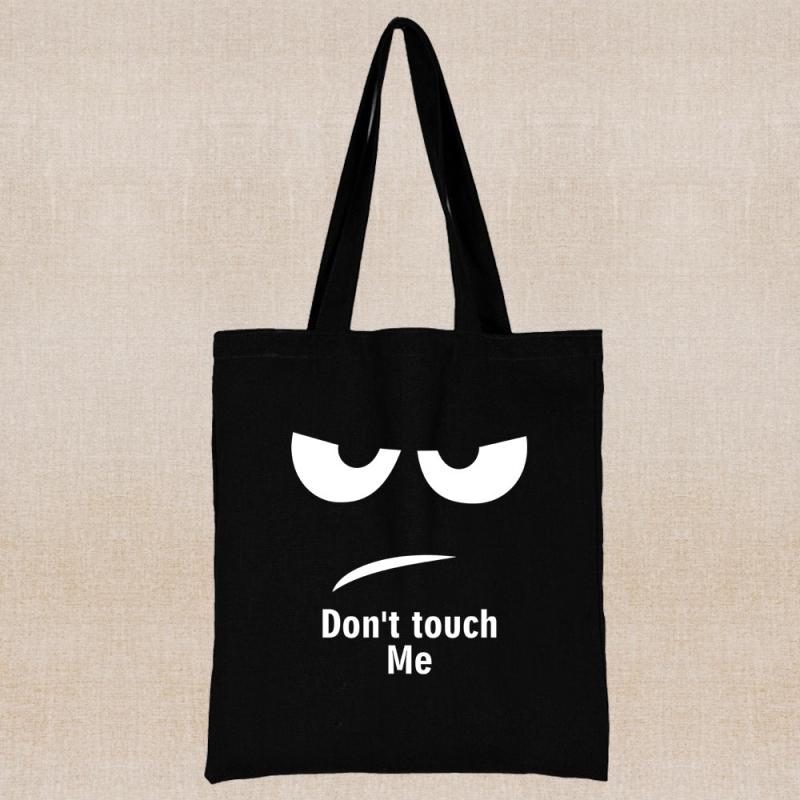 Flower Letter Print Tote Bag Travel Shoulder Bag