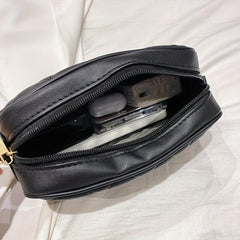 Quilted Shoulder Bag Solid Casual Versatile Faux Leather Crossbody Purse