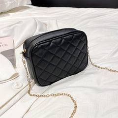 Quilted Shoulder Bag Solid Casual Versatile Faux Leather Crossbody Purse