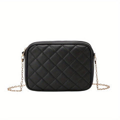 Quilted Shoulder Bag Solid Casual Versatile Faux Leather Crossbody Purse