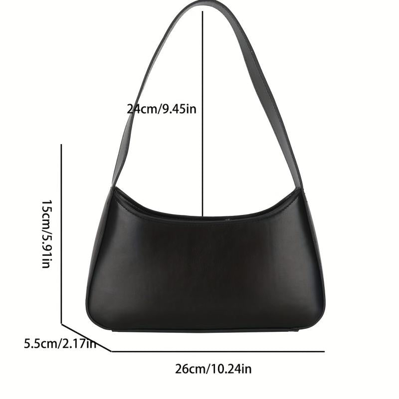 Minimalist Baguette Bag For Women Solid Underarm Bag Shoulder Purse Handbag