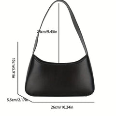 Minimalist Baguette Bag For Women Solid Underarm Bag Shoulder Purse Handbag