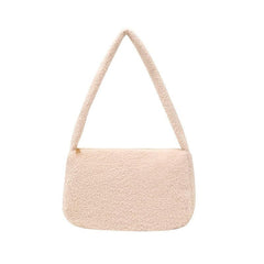 Plush Underarm Bag Solid Shoulder Bag Women's Niche Handbag