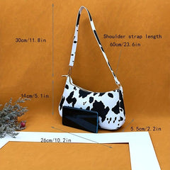 Crocodile Textured Underarm Bag PU Shoulder Handbag
