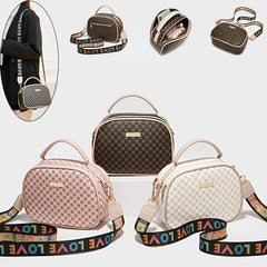 Geo Print Square Shoulder Bag Women's Faux Leather Top Handle Purse