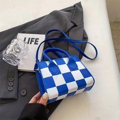 Checkerboard Pattern Small Bag Stylish Shoulder Bag Niche Satchel Bag