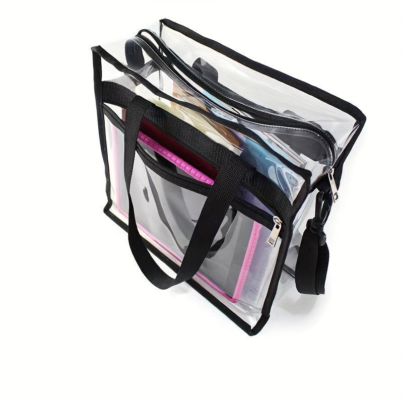 Clear PVC Shoulder Bag Zipper Crossbody Jelly Bag