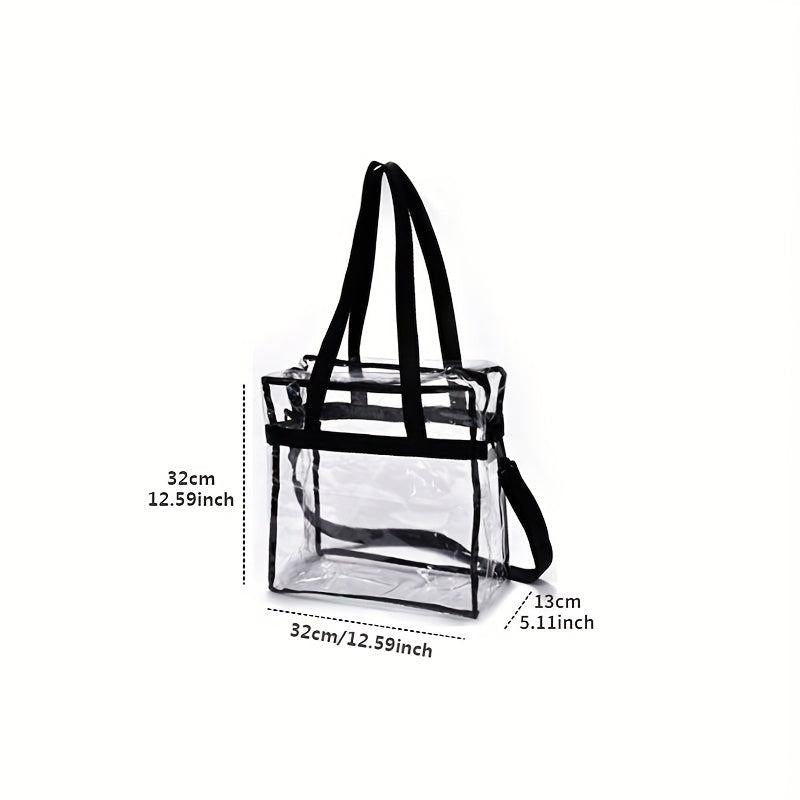 Clear PVC Shoulder Bag Zipper Crossbody Jelly Bag