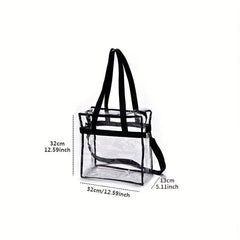 Clear PVC Shoulder Bag Zipper Crossbody Jelly Bag