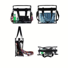 Clear PVC Shoulder Bag Zipper Crossbody Jelly Bag