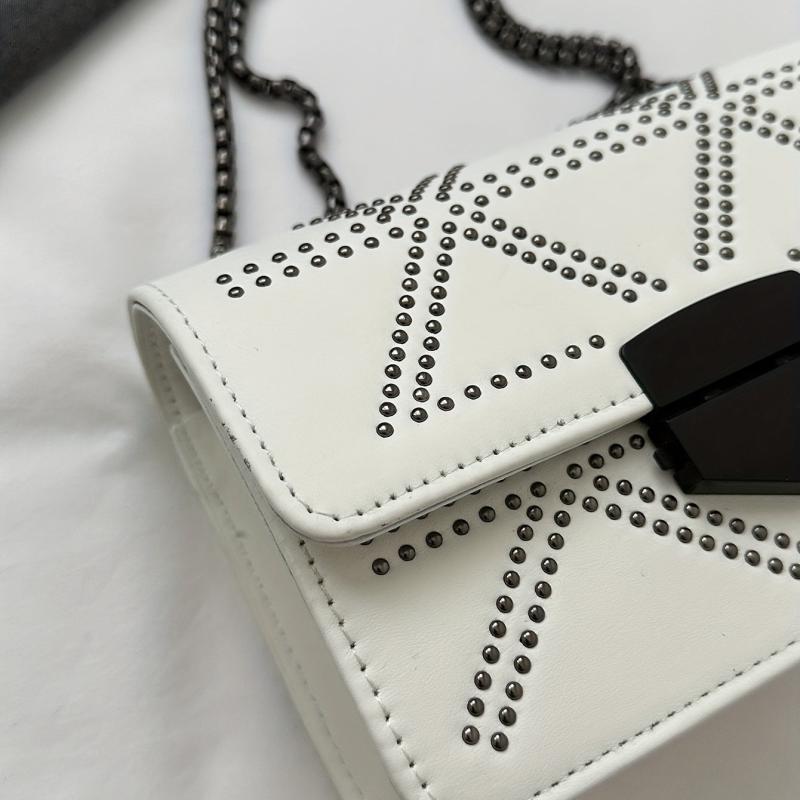 Studded Crossbody Bag Punk Shoulder Handbag