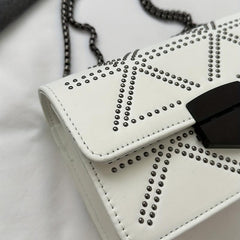 Studded Crossbody Bag Punk Shoulder Handbag