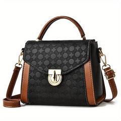 Vintage Pattern Square Shoulder Bag Work Satchel Bag Women's Bag