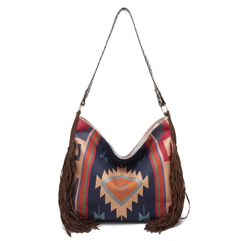 Indian Style Tassel Shoulder Bag Large Capacity Women's Shoulder Bag