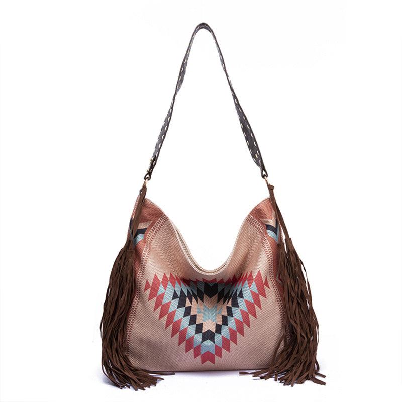 Indian Style Tassel Shoulder Bag Large Capacity Women's Shoulder Bag