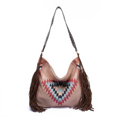 Indian Style Tassel Shoulder Bag Large Capacity Women's Shoulder Bag