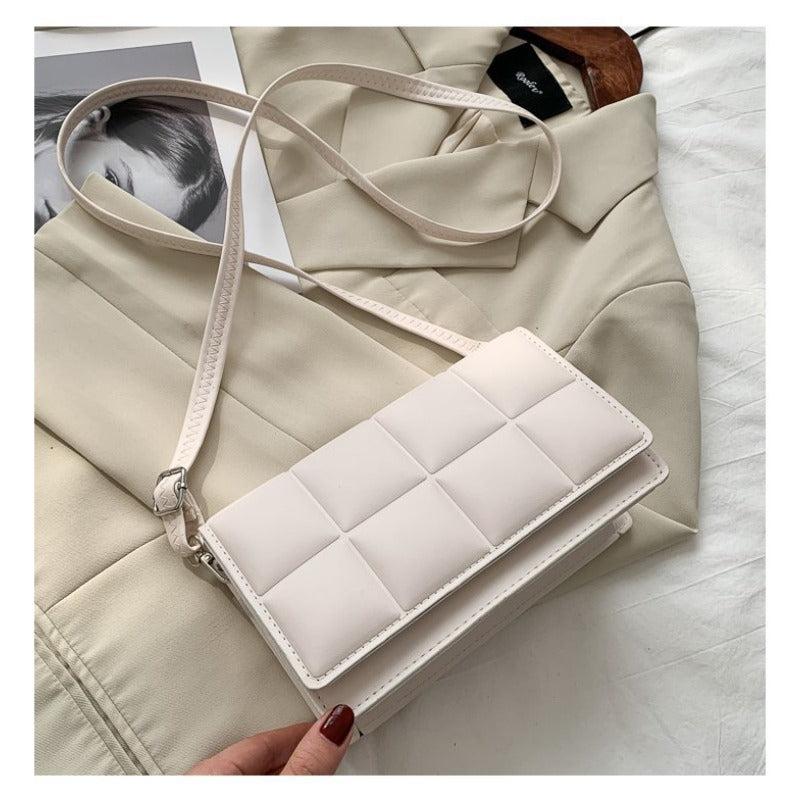 Geometric Embossed Crossbody Bag PU Shoulder Bag for Women