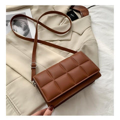 Geometric Embossed Crossbody Bag PU Shoulder Bag for Women