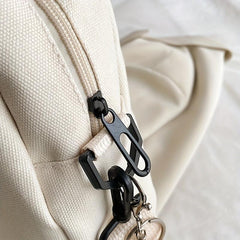 Cartoon Cat Shape Shoulder Bag Durable Canvas Crossbody Bag