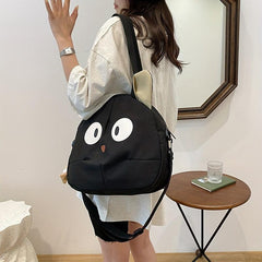 Cartoon Cat Shape Shoulder Bag Durable Canvas Crossbody Bag