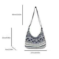 Clorbloc Geometric Pattern Shoulder Bag Ethnic Handbag Vintage Purse