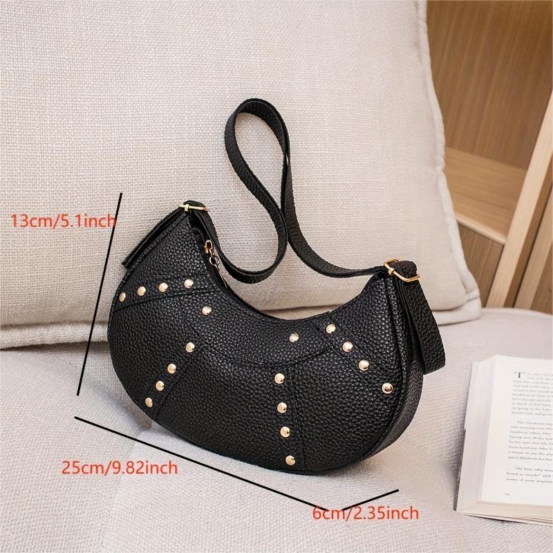 Versatile Half Moon Bag Women's Casual Shoulder Bag & Purse
