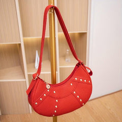 Versatile Half Moon Bag Women's Casual Shoulder Bag & Purse