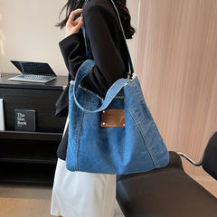 Large Canvas Tote Bag Soft Durable Shoulder Bag Women's Commuter Bag