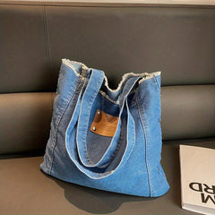 Large Canvas Tote Bag Soft Durable Shoulder Bag Women's Commuter Bag