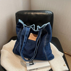 Large Canvas Tote Bag Soft Durable Shoulder Bag Women's Commuter Bag