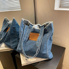 Large Canvas Tote Bag Soft Durable Shoulder Bag Women's Commuter Bag