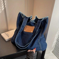 Large Canvas Tote Bag Soft Durable Shoulder Bag Women's Commuter Bag
