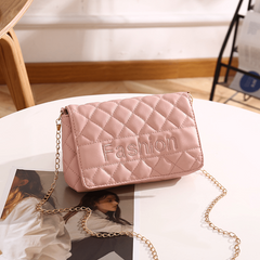 Quilted Chain Crossbody Bag PU Leather Textured Bag