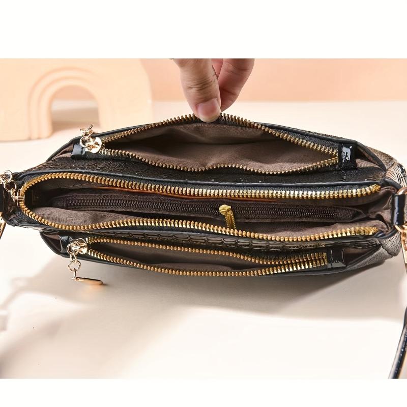Crocodile Pattern Tote Bag Crossbody Bag Women's Handbag