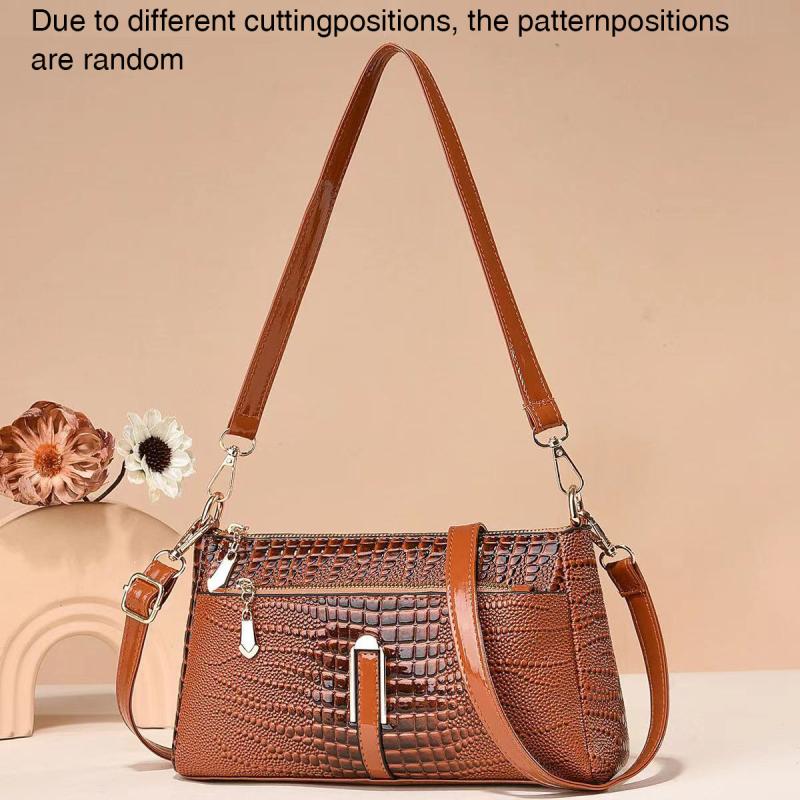 Crocodile Pattern Tote Bag Crossbody Bag Women's Handbag