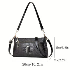Crocodile Pattern Tote Bag Crossbody Bag Women's Handbag