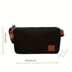 Casual Minimalist Crossbody Bag Colorful Strap Zipper Shoulder Bag