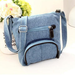 Retro Denim Shoulder Bag Crossbody Small Square Purse