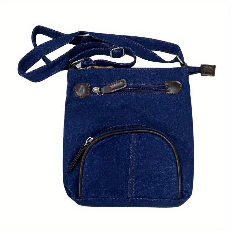 Retro Denim Shoulder Bag Crossbody Small Square Purse
