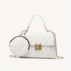 Argyle Pattern Square Bag Women's Flap Handbag