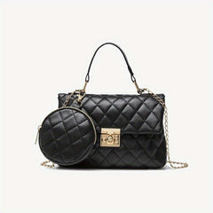 Argyle Pattern Square Bag Women's Flap Handbag