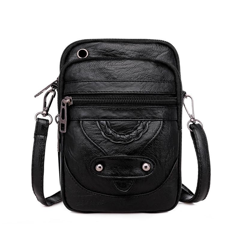 Retro Small Phone Bag Faux Leather Crossbody Bag