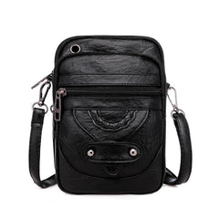 Retro Small Phone Bag Faux Leather Crossbody Bag