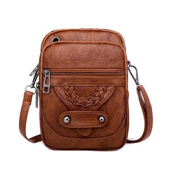 Retro Small Phone Bag Faux Leather Crossbody Bag