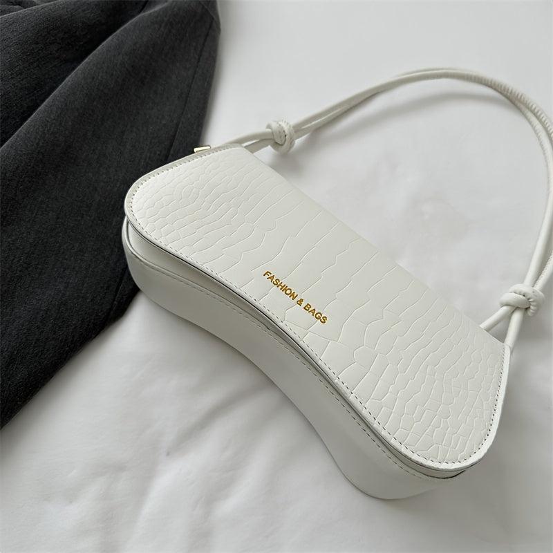 Minimalist Solid Baguette Bag All Match Flap Underarm Bag Shoulder Bag