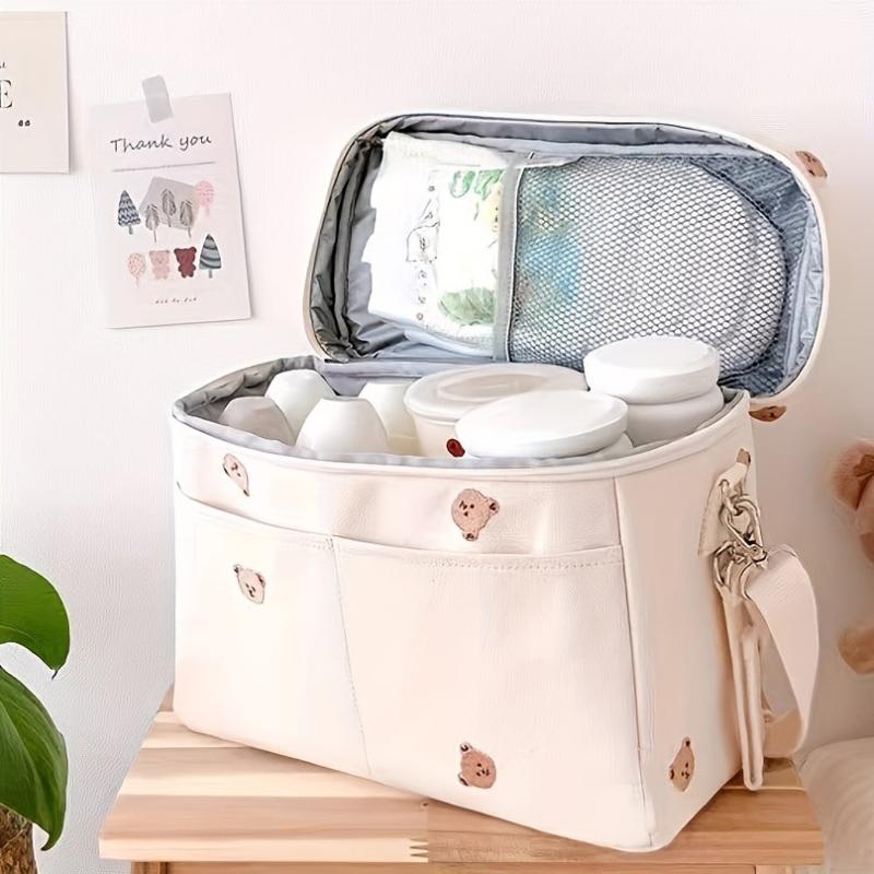 Canvas Baby Stroller Storage Bag Large Capacity Lightweight Mommy Bag