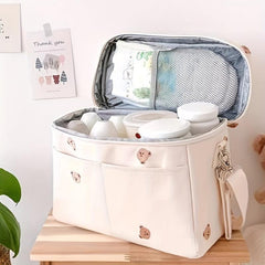 Canvas Baby Stroller Storage Bag Large Capacity Lightweight Mommy Bag