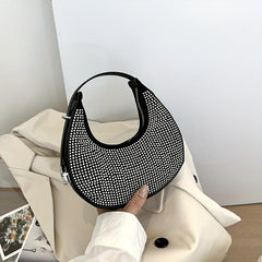 Rhinestone Hobo Bag Evening Handbag Glitter Underarm Purse